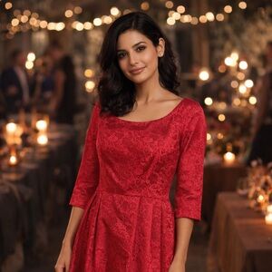 Sophisticated 60's Vintage  Dress in Vibrant Raspberry SILK!